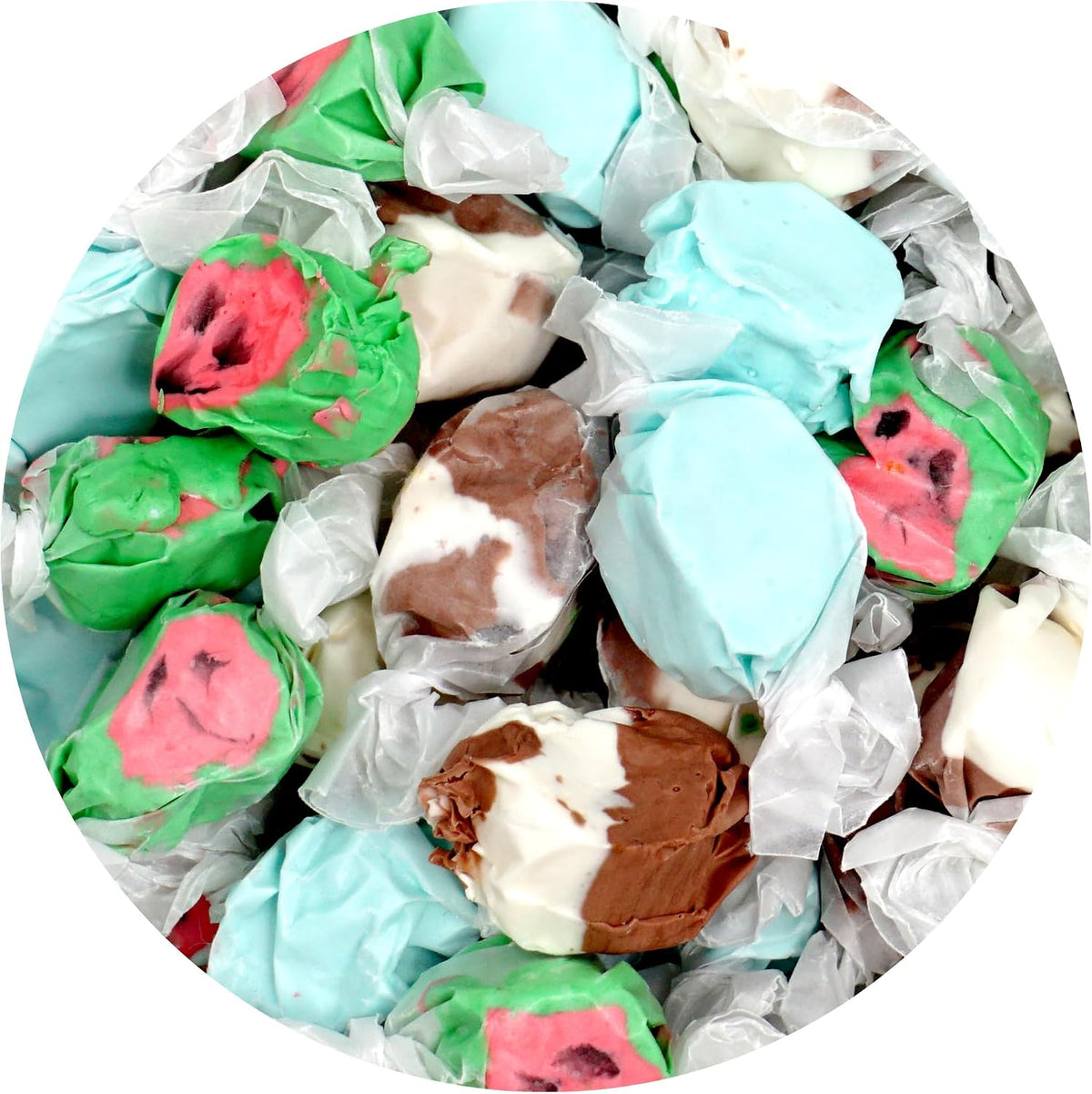 Salt Water Taffy Assorted Mix, 1 Pound Bulk Bag, 10 Assorted Flavors, Individually Wrapped Taffy Candy - Image 9