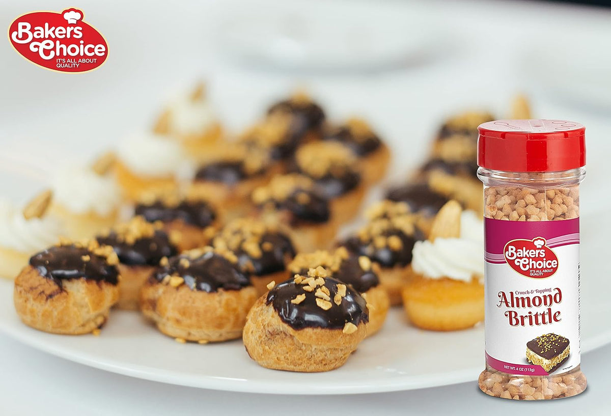 Authentic imported USA dessert topping bottle placed next to decorated party cupcakes.