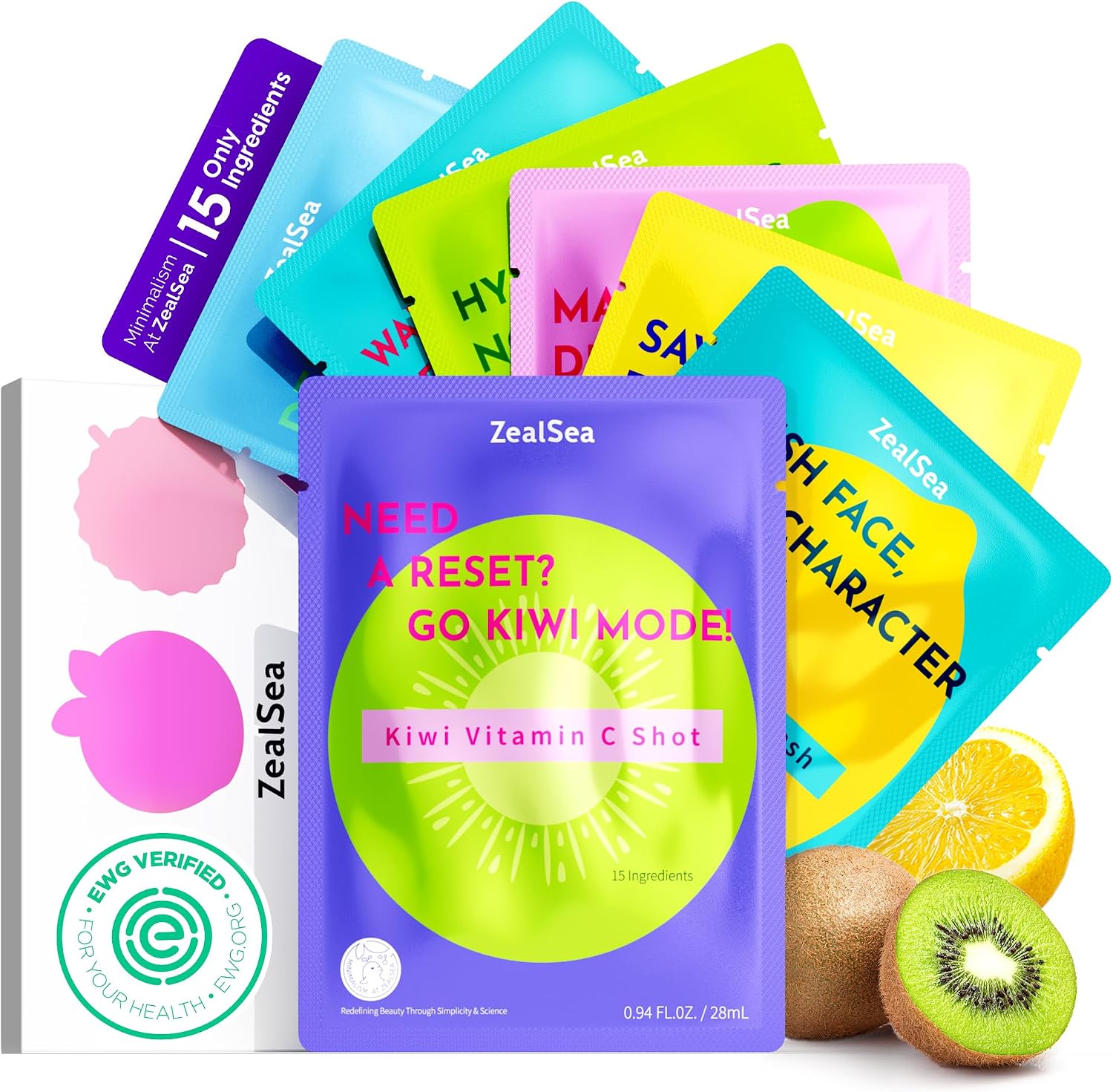 ZealSea Clean Beauty Face Mask Skincare Set front view of packaging.