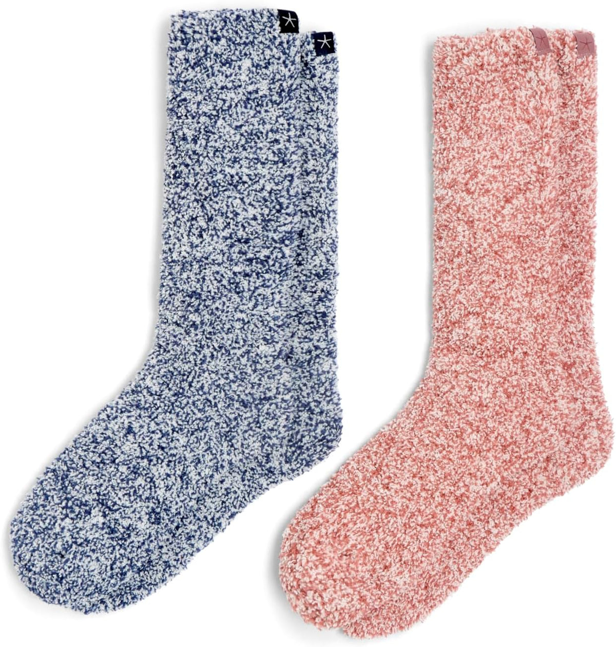 Folded pair of warm and cozy imported women socks.