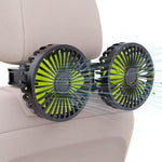 Hayousui backseat USB car fan front view dual head cooling system