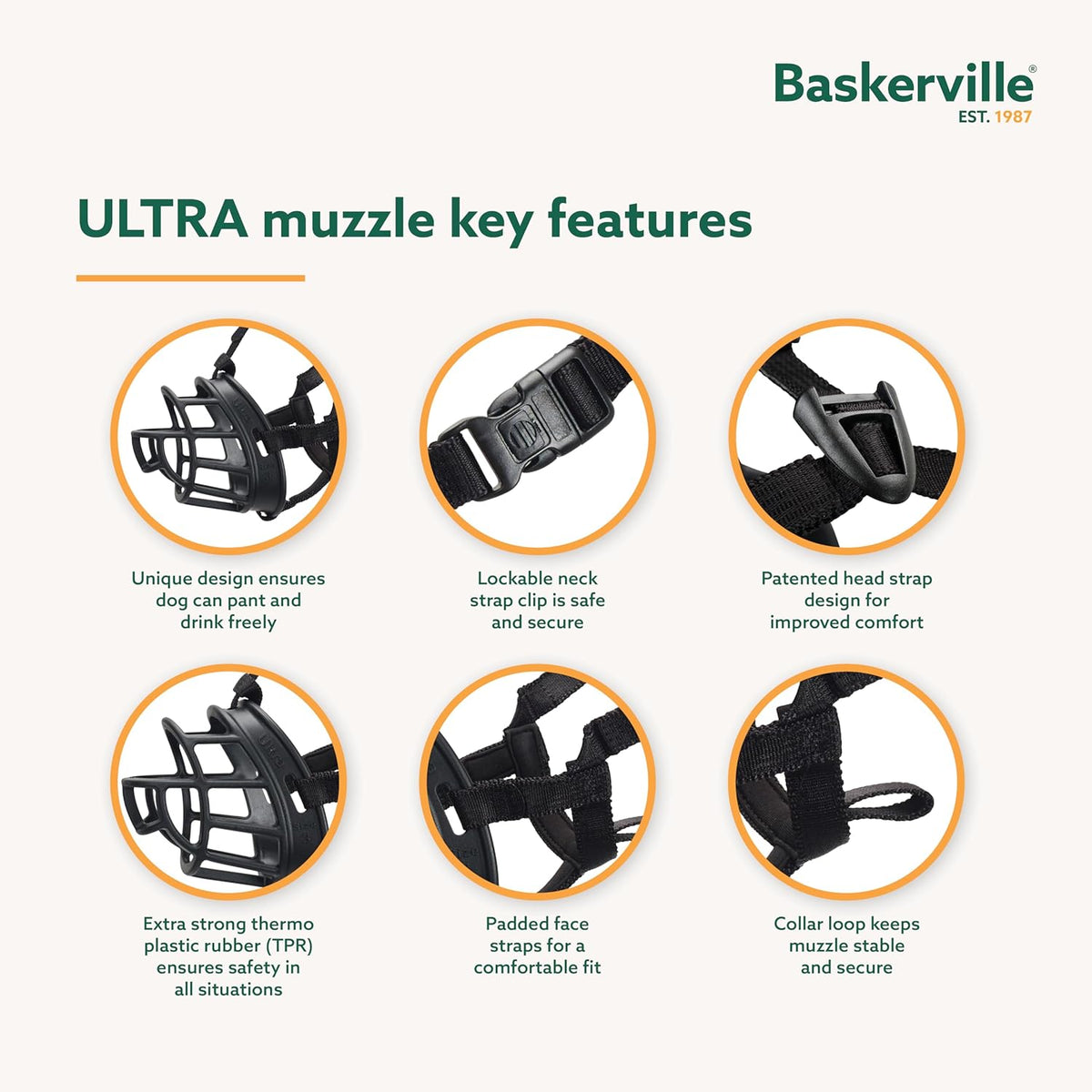 Baskerville size 3 muzzle side profile