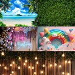Riivvdise premium forty-eight by eighteen inch underwater scenery poster for home aquariums.