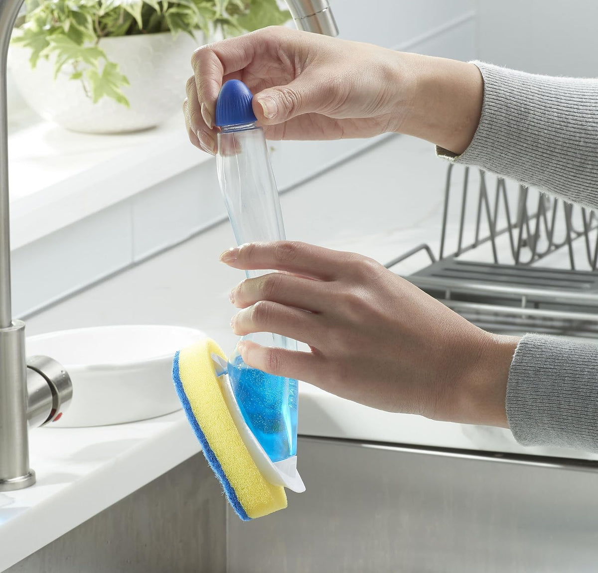 Dawn fillable kitchen cleaning wand for non-stick cookware
