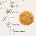 Back label showing organic certification and nutritional details