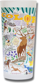 Catstudio Summer Colorado frosted drinking glass front view glassware