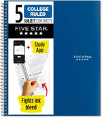 Five Star Spiral Notebook + Study App, 5 Subject, College Ruled Paper, 8-1/2" x 11", 200 Sheets, Fights Ink Bleed, Water Resistant Cover, Amethyst Purple (38748) - Image 13