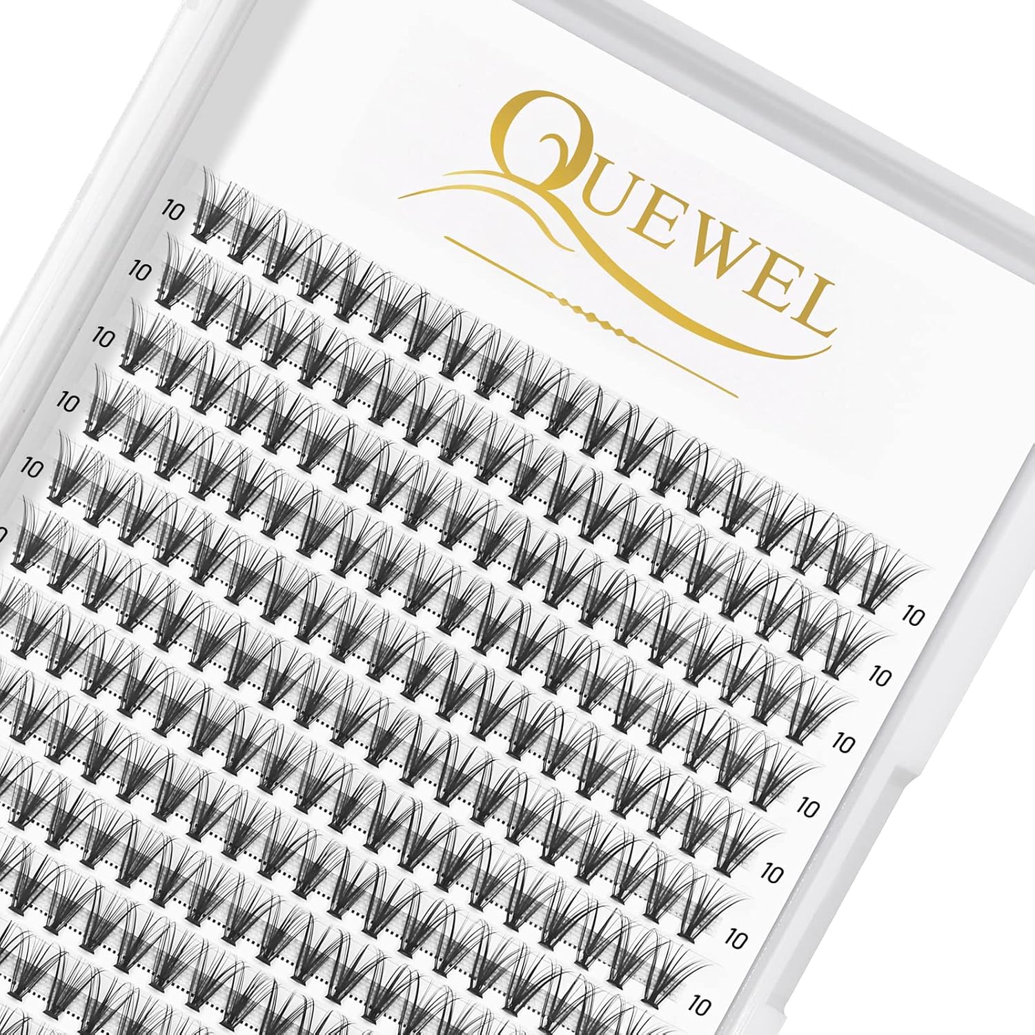 QUEWEL Lash Clusters 240Pcs Cluster Lashes 20D 0.07D Curl 10mm Individual Lashes Soft&Comfortable DIY Eyelash Extension at Home(20D 0.07D 10) - Image 1