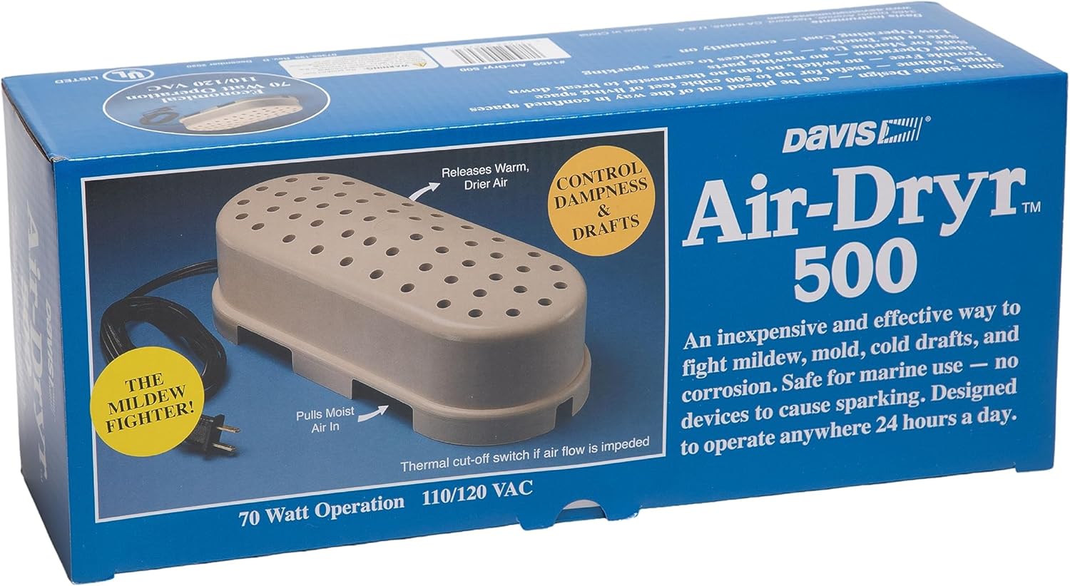 Davis Instruments Air-Dryr 500 front view marine dehumidifier