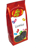 Jelly Belly gourmet jelly beans bag next to a decorative campfire setup showing flavor theme