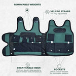 Sensory4u sensory vest for kids demonstrating removable weight packets