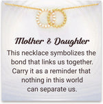 STORYJEWELLERY Mother Daughter Necklace front view showing interlocking circles