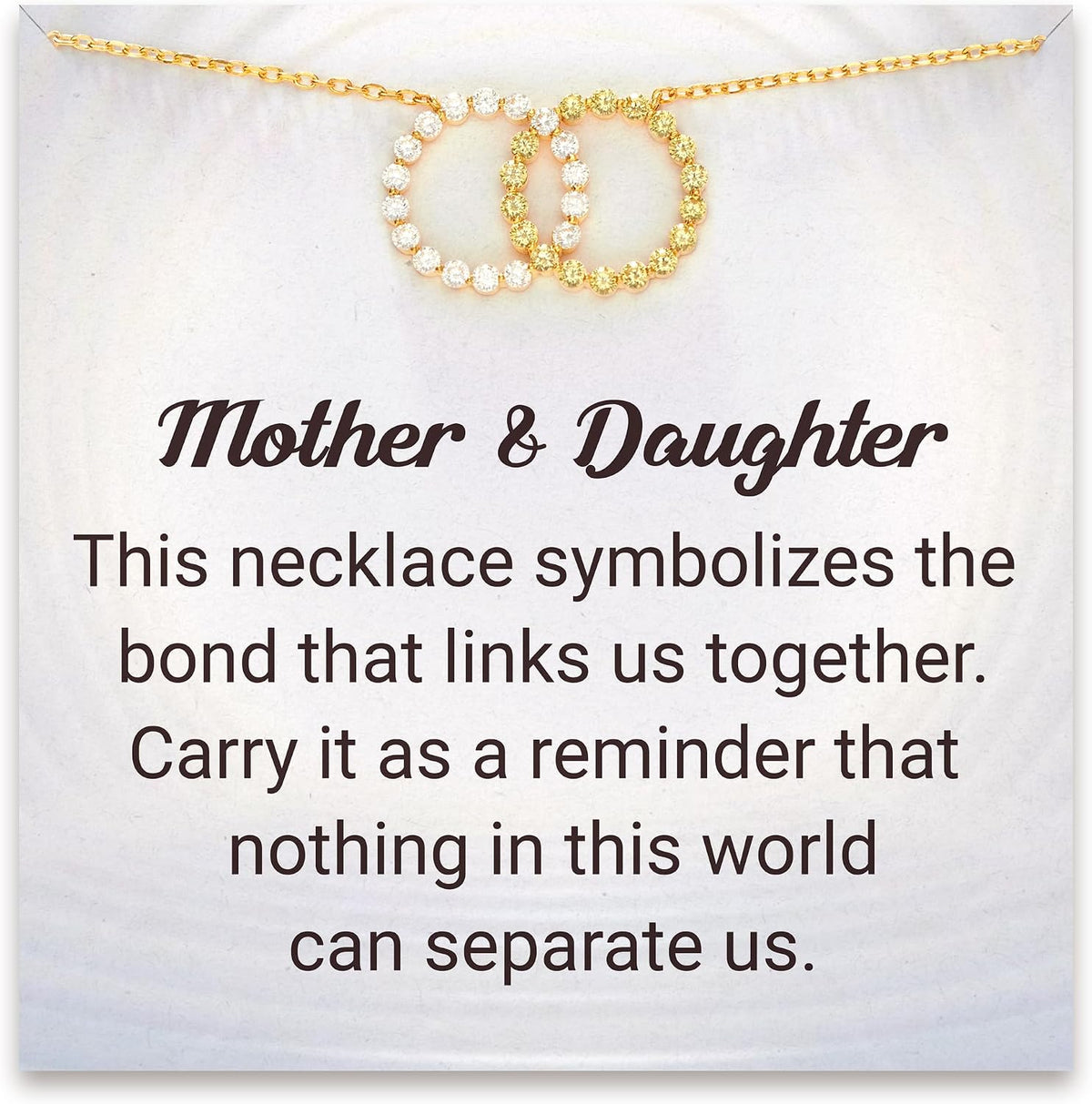 STORYJEWELLERY Mother Daughter Necklace front view showing interlocking circles