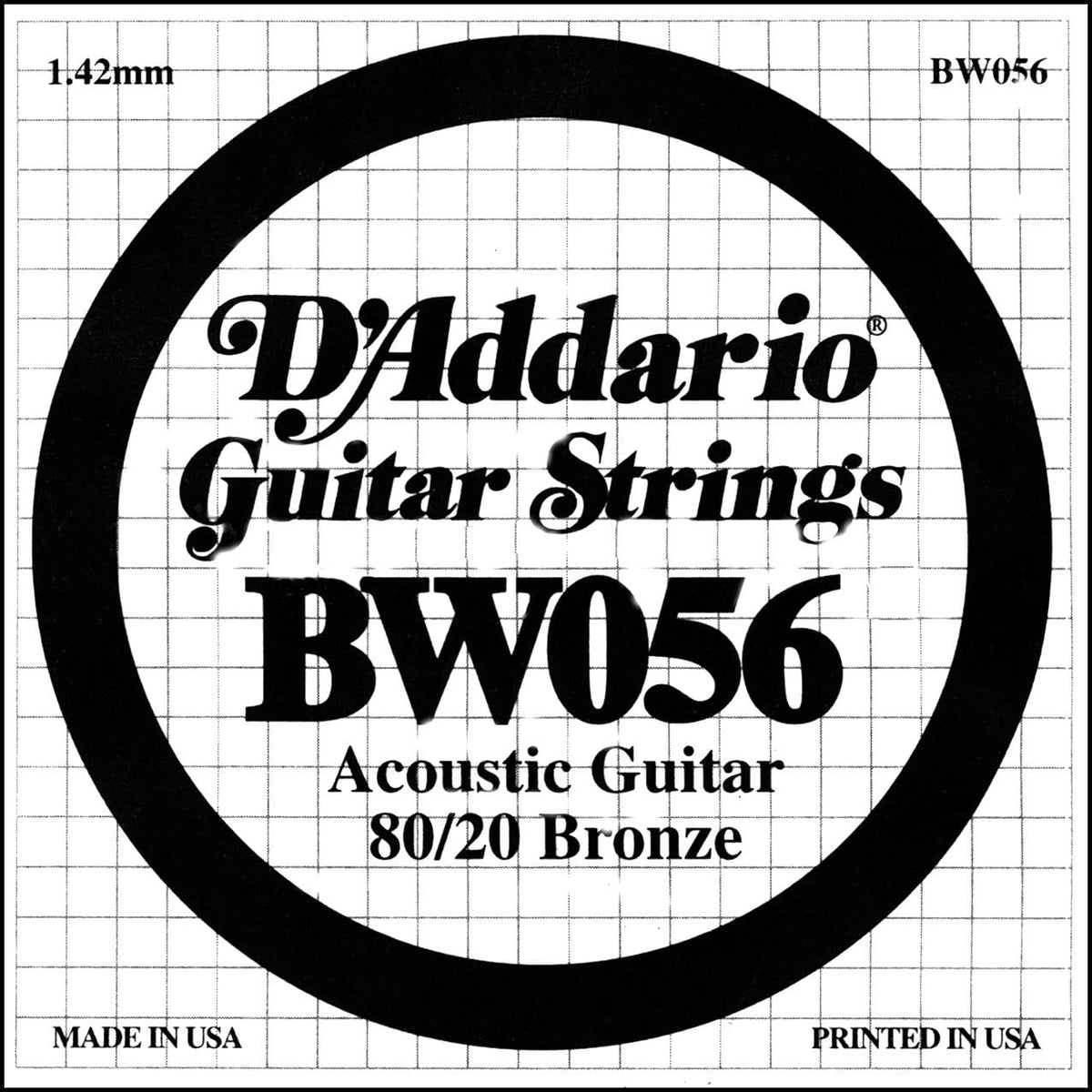 D'Addario BW052 Bronze Wound Acoustic Guitar Single String, .052 - Image 12