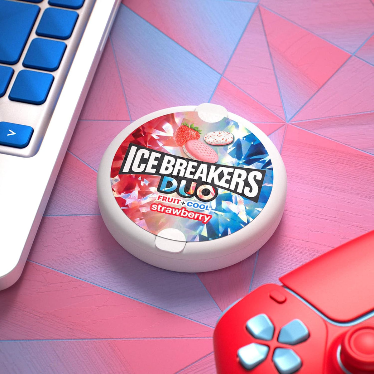 Ice Breakers Duo cooling crystals sugar free mint candy
