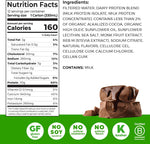 Orgain 30g protein shake Vanilla Bean nutritional facts panel showing low sugar content.