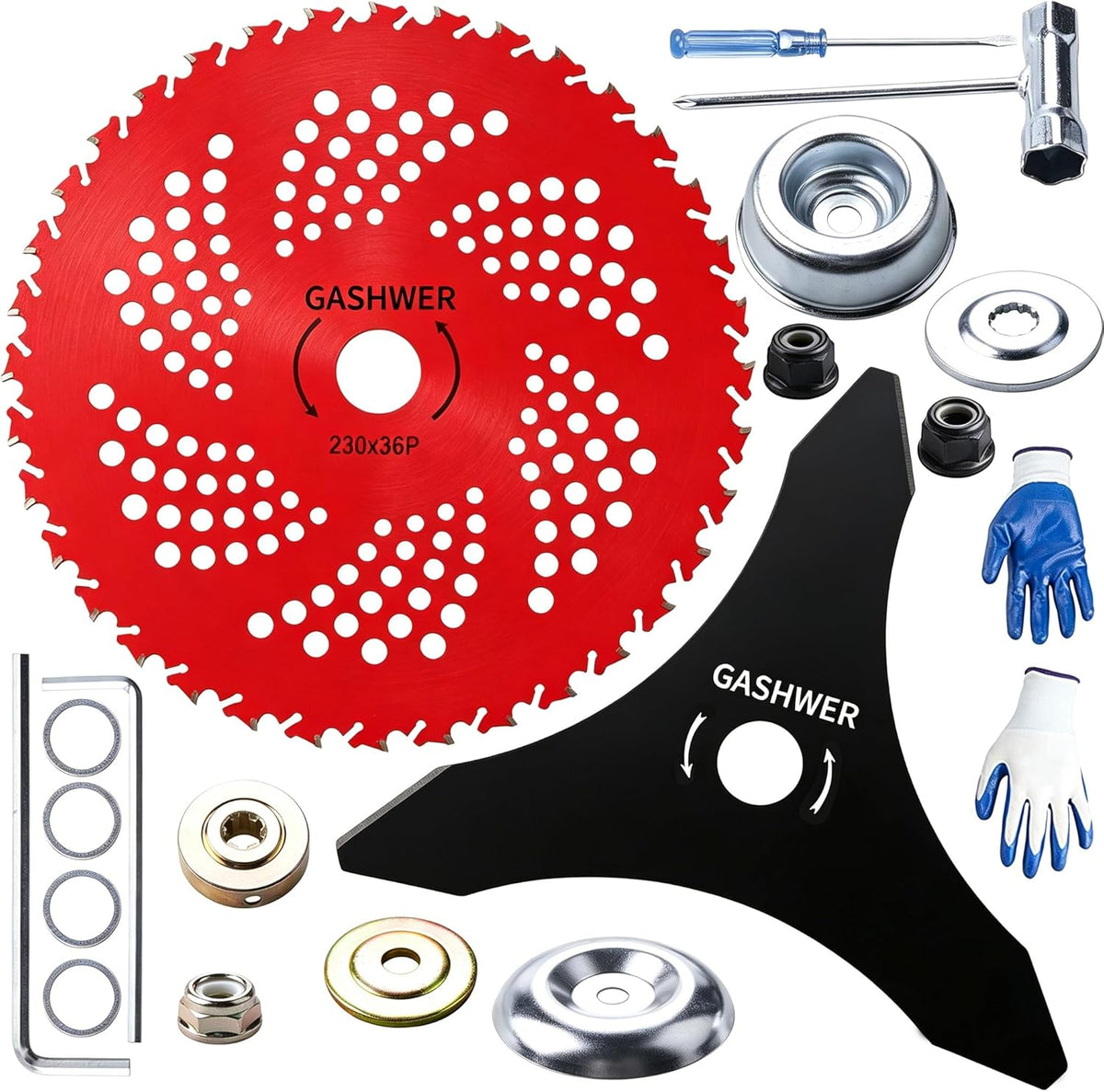 Packaging and complete accessories included in Gashwer blade set