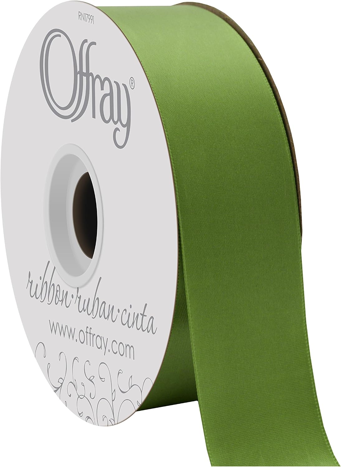 Offray 1.5" Wide Double Face Satin Ribbon SilverGray50Yds, 50 Yards, Silver - Image 11