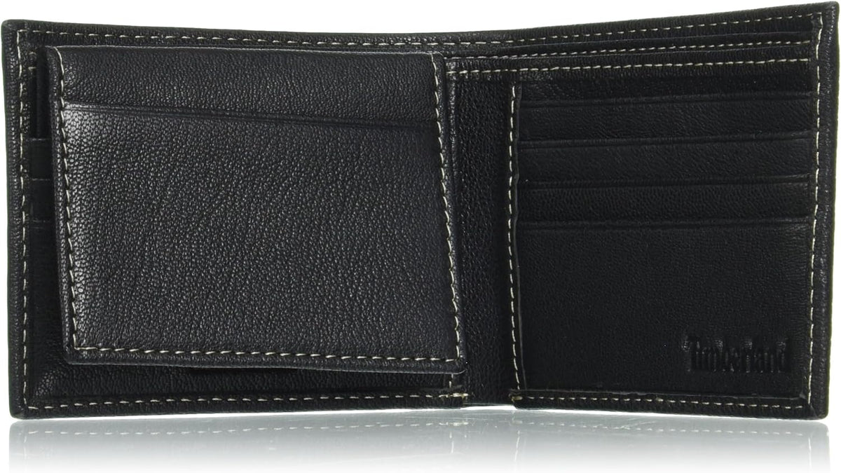 Timberland mens wallet dual billfold cash compartments