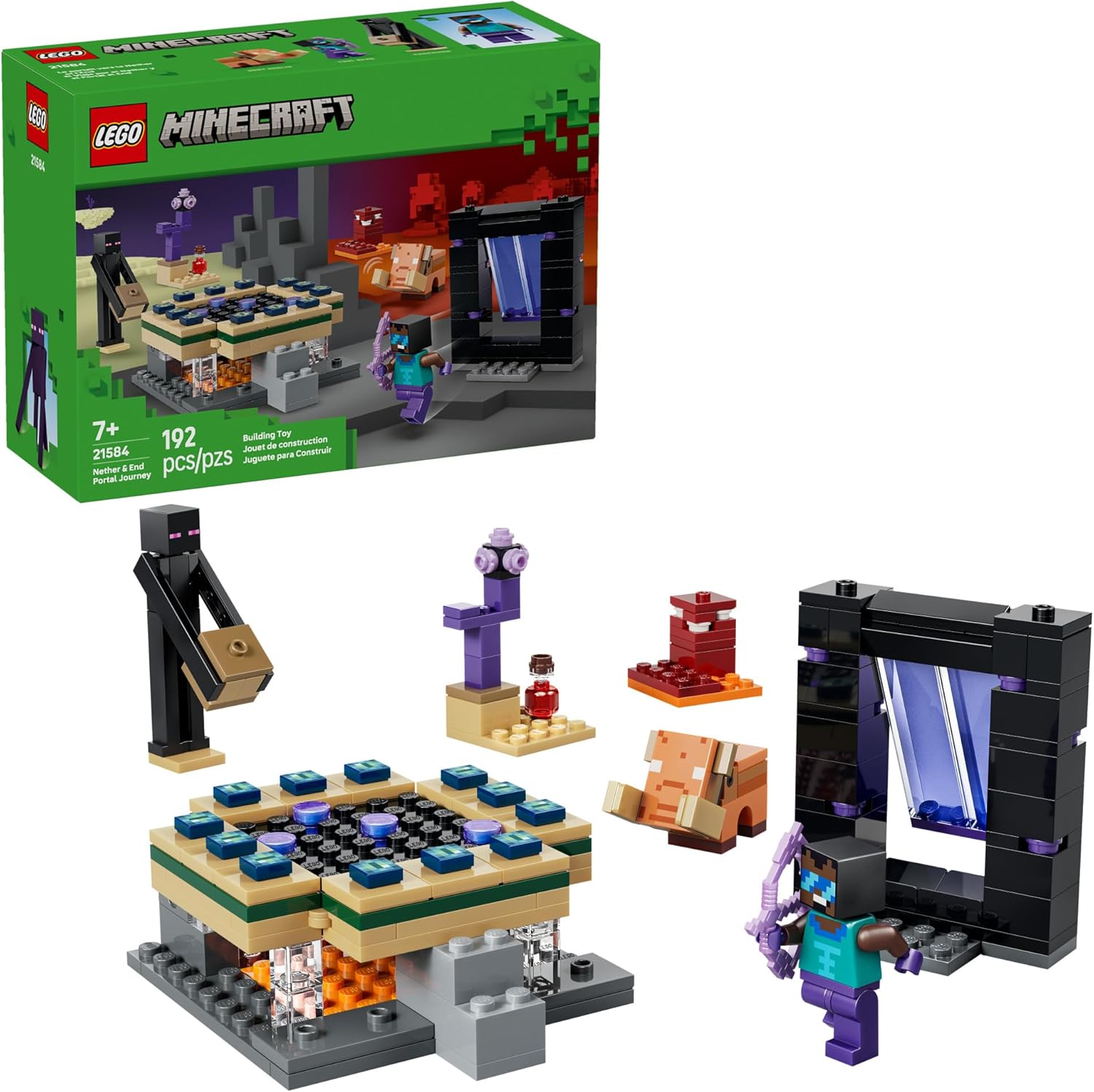 LEGO Minecraft Nether and End Portal Journey 21584 front of box