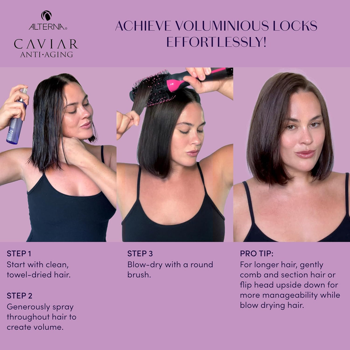 Alterna volume styling mist back label ingredients and details