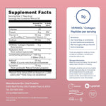Vital Proteins Professional Bioactive Collagen Complex nutritional facts panel