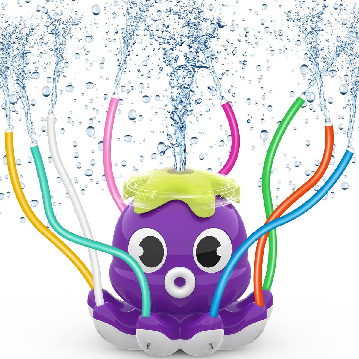 Samtop outdoor water spray sprinkler toy front view octopus shape
