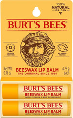 Burt's Bees original beeswax lip balm front view packaging