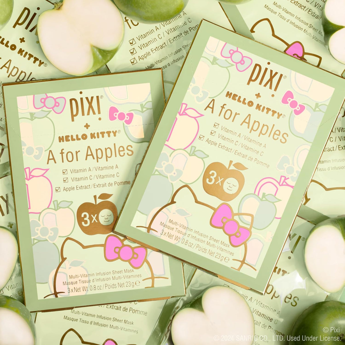 Pixi A for Apples multi vitamin serum sheet mask packaging details and ingredients.