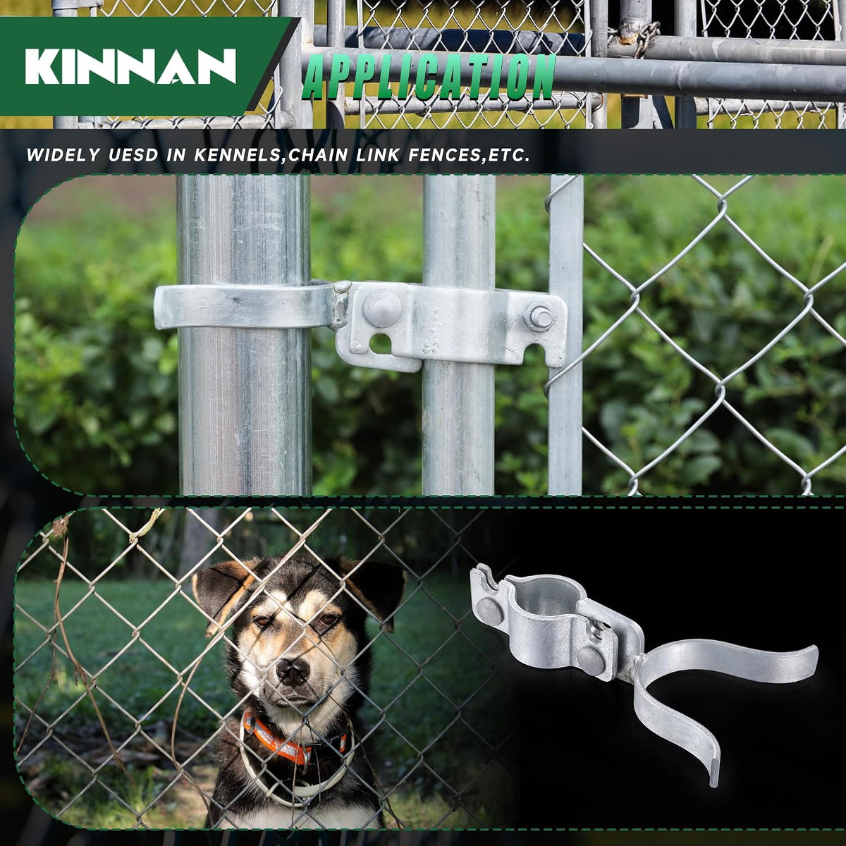 Kinnan chain link fence parts installed view