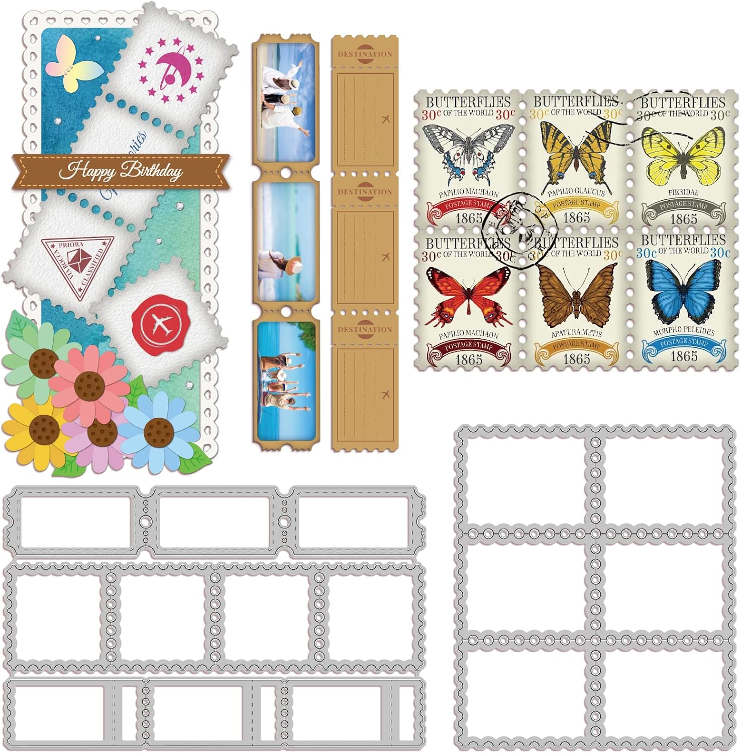 Globleland stamp frame pattern cutting dies front view