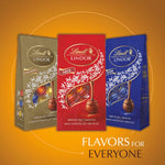 Individually wrapped Lindt caramel truffle gold packaging.