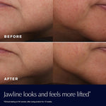 Estee Lauder anti aging moisturizer cream applied on fingertips showing consistency