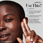 Kate Somerville HydraKate anti aging tinted sunscreen being applied onto the face