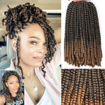Xtrend 12 Inch 2 Packs Spring Twist Hair For Butterfly Faux Locks And Invisible Locs Short Crochet Braids Hair Synthetic Spring Curl Hair Extension For Women (1B#) - Image 9