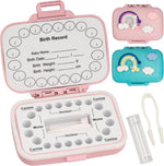 Iweener baby tooth keepsake box front view in straw pink