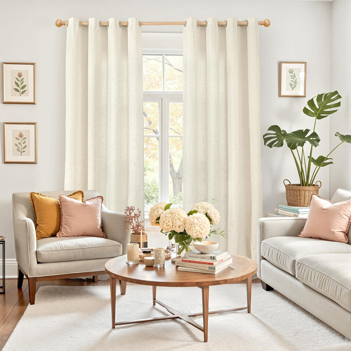 YoungsTex 84 inches long curtain panels folded fabric texture