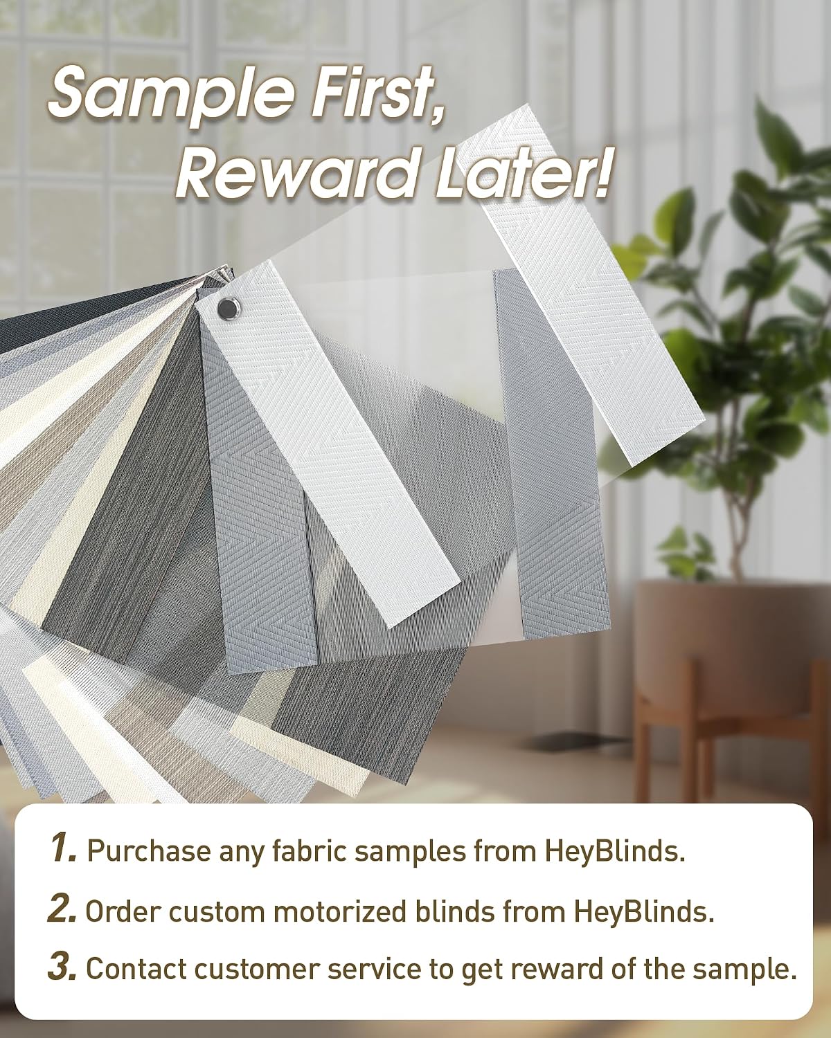 HeyBlinds window roller shades fabric swatches texture closeup