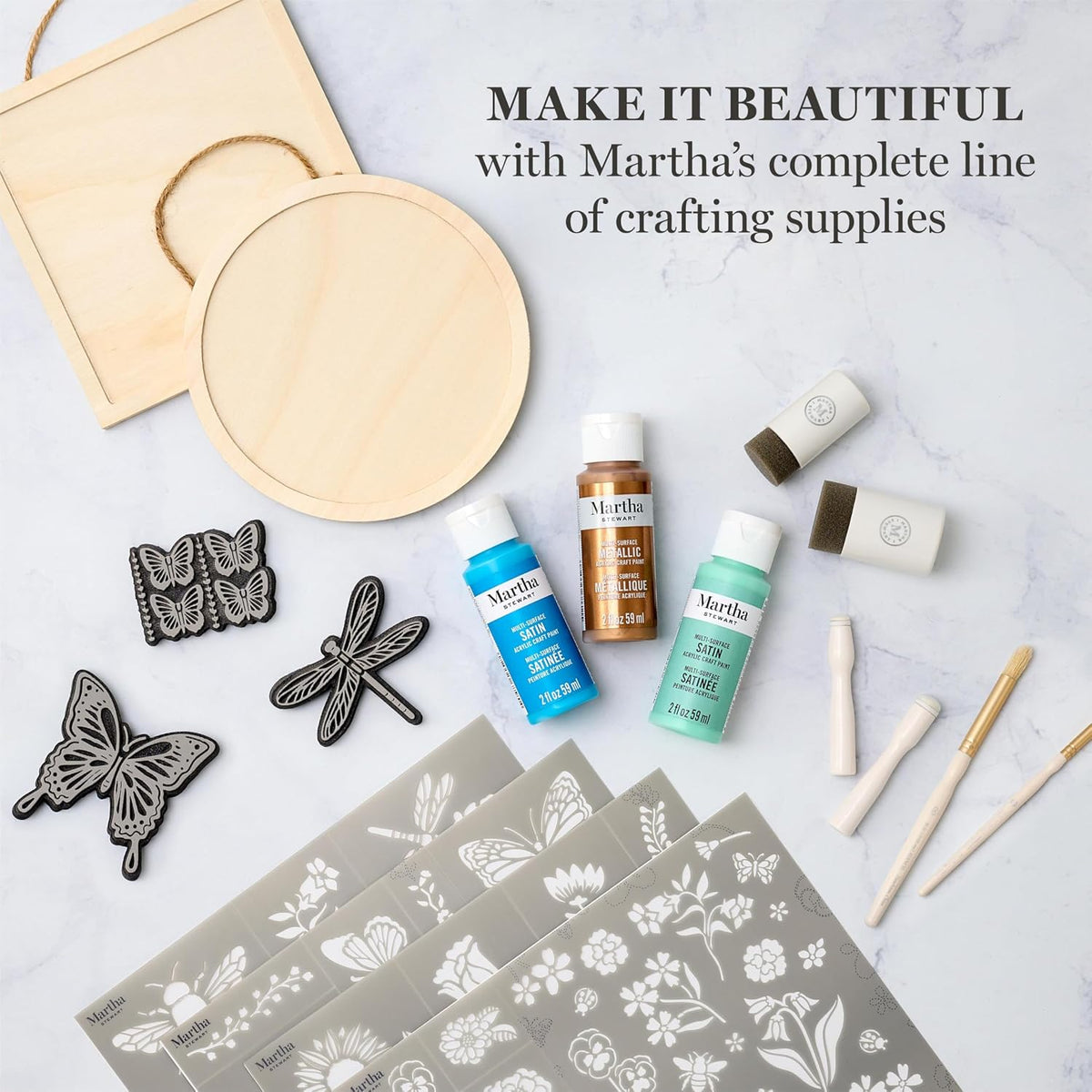 Martha Stewart, Multi-Surface Satin 12 pc Paint Set, Solar Brights - Image 10