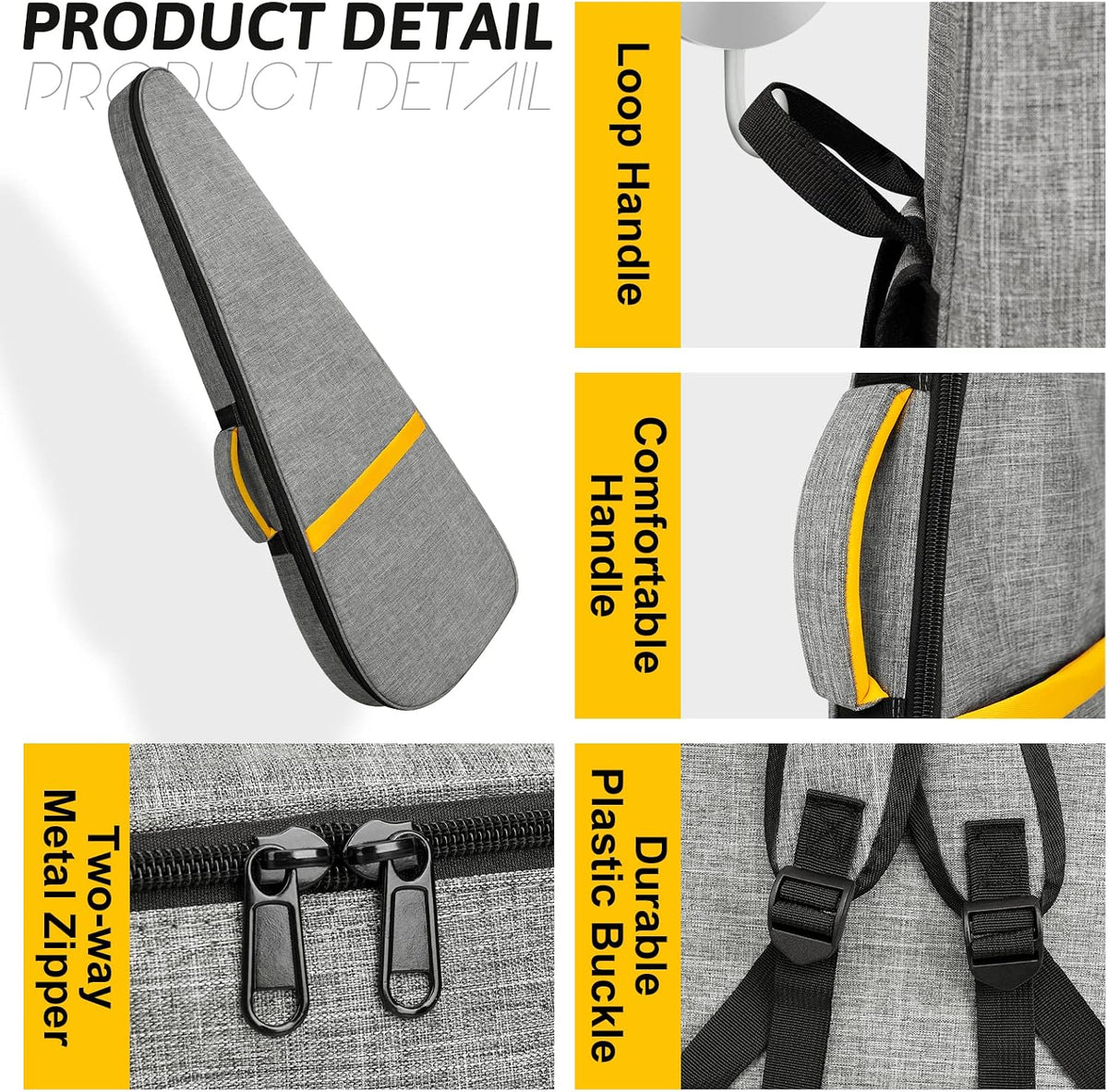 Letsrock guitar gig bag interior neck strap view