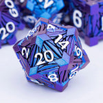 7PCS Metal DND Dice Set with Box, Debris RPG Green D and D Dice for use with D&D Tabletop Games Role Playing Game Polyhedral Dice Set D20 D12 D10 D8 D6 D4 - Image 9