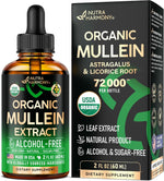 Nutraharmony mullein drops for lungs front view packaging