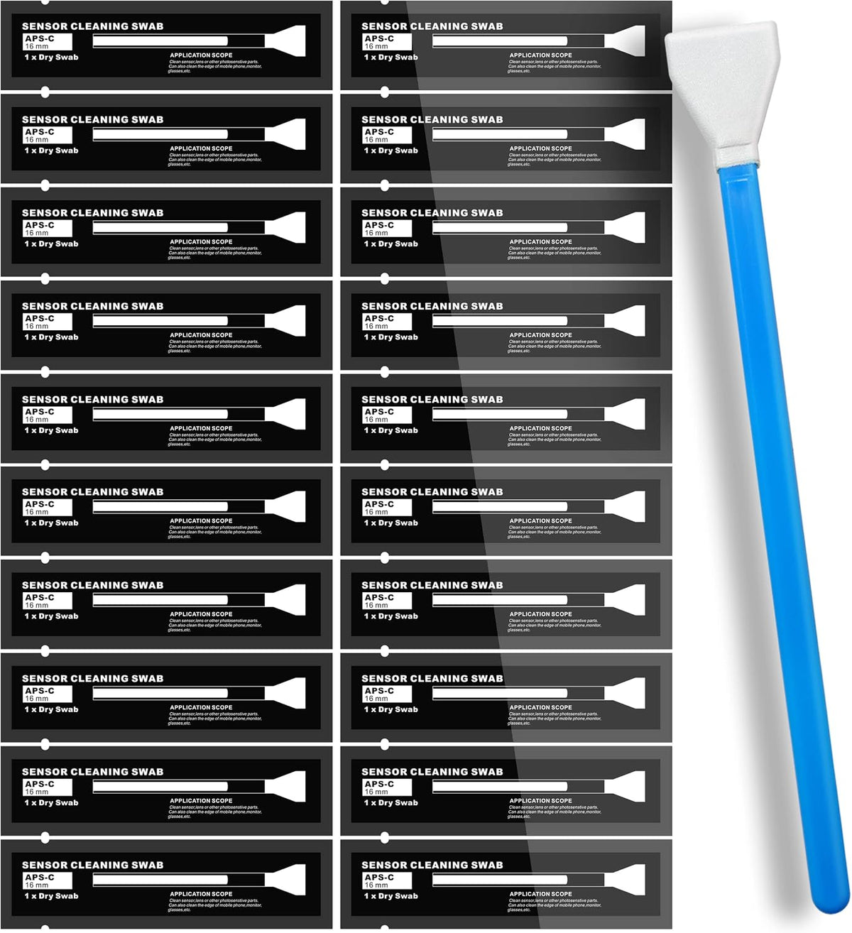 AAwipes Sensor Cleaning Swabs 16mm for APS-C Sensors DDR DSLR or SLR 20pcs - Image 1