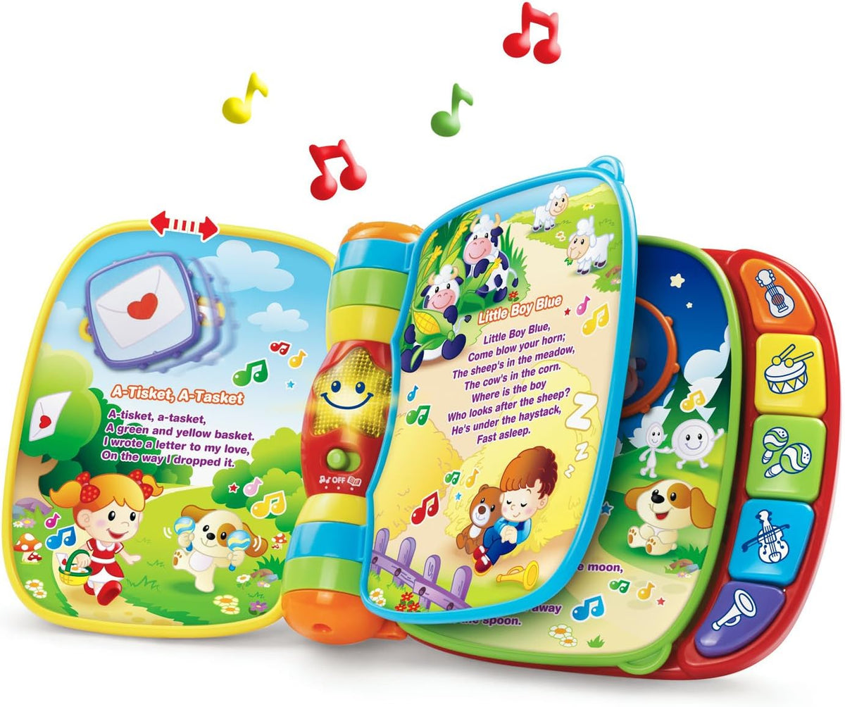 VTech Musical Rhymes Book Red colorful piano buttons and light-up star