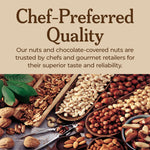 Kosher certified dark chocolate pecans gourmet confectionery back label