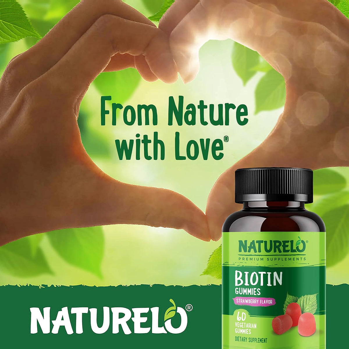 Naturelo Biotin Gummies key benefits for hair skin and nails