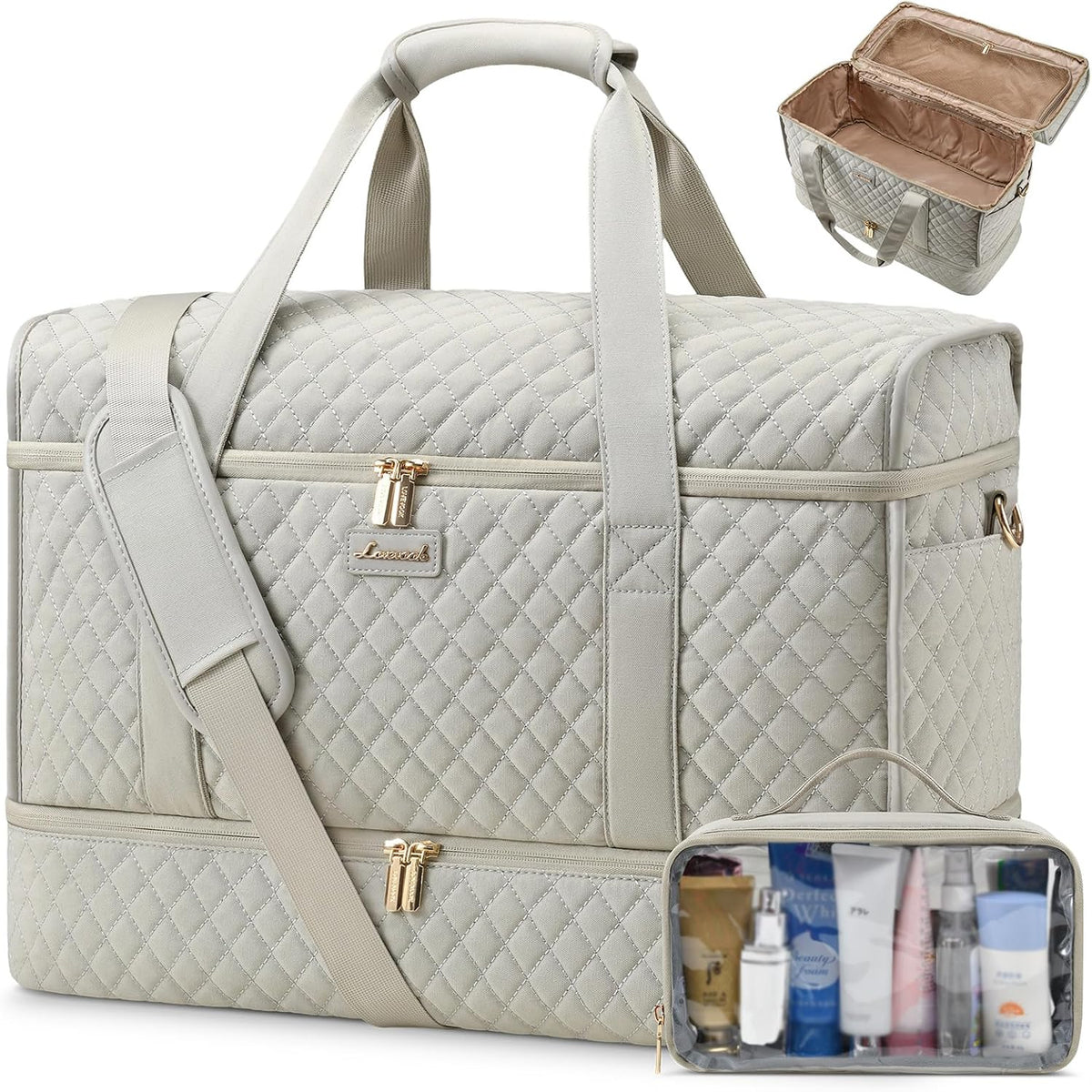 LOVEVOOK Large Travel Duffle Bag, Weekender Bags for Women With Shoe Compartment, Overnight Hospital Bag For Women Labor Delivery, Carry on Bag Personal Item Travel Bag, Yoga Gym Duffel Bag - Image 14