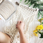 Crafting and DIY macrame rope application view
