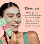 Back label of Rael Miracle Clear clay face pack with usage instructions