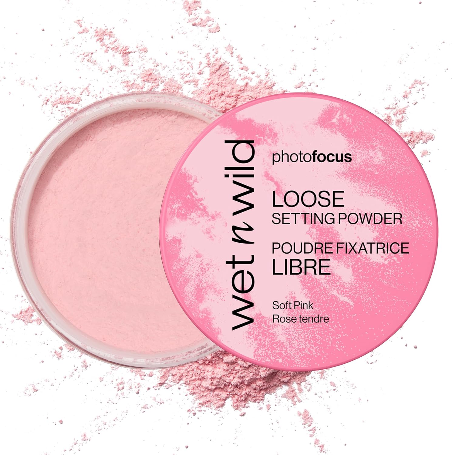 wet n wild Photo Focus Loose Setting Powder, Lightweight Silky Formula, Radiant Tint for a Luminous Glow, Blurring & Oil-Control Finish, Long-Lasting Makeup Setting Powder, Cruelty-Free - Soft Pink - Image 1